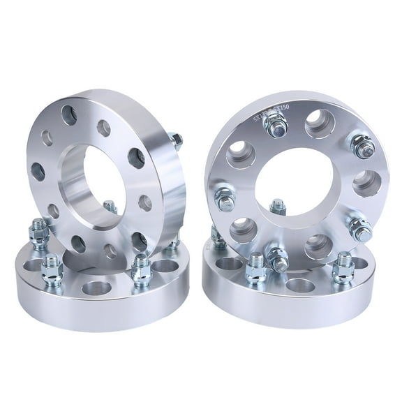 Guwzn 4PCS 5x5.5in to 5x150mm Flange Hubcentric Wheel Adapter Spacers 1.5inch Hub Centric Wheel Adapter with 14x1.5 Thread Pitch Compatible forTundra Wheels OnRAM