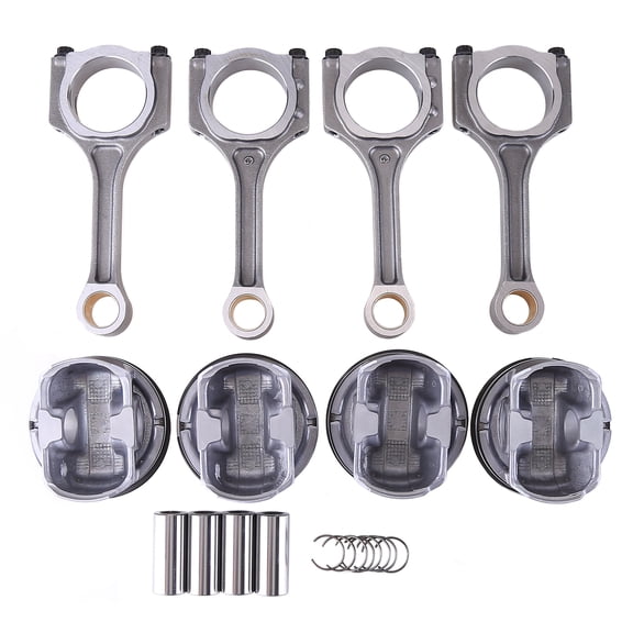 Guwzn 4pcs Connecting Rod & Piston Kit Compatible for 11-19 Hyundai Sonata Sorento Optima 2.4L 23410-2G500+23510-2G51