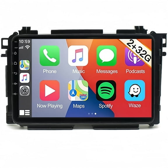 Guwzn 9" Touchscreen Car Stereo for Honda Vezel XRV HRV 2014-2019 with GPS Navigation and Wireless CarPlay Android Auto