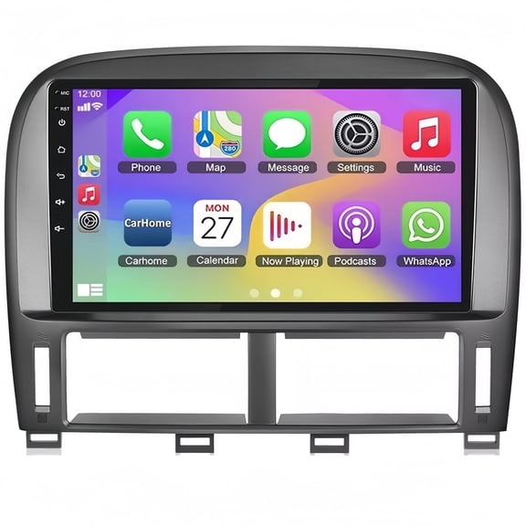 Guwzn Car Stereo Radio for Lexus LS430 2001-2006 9" Touchscreen 2+32G Vehicle GPS Navigation Wireless CarPlay Android Auto