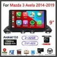 thumbnail image 1 of Guwzn Car Stereo Radio for Mazda 3 Axela 2014-2019 9" Touchscreen 2+32G Vehicle GPS Navigation Wireless CarPlay Android Auto, 1 of 13