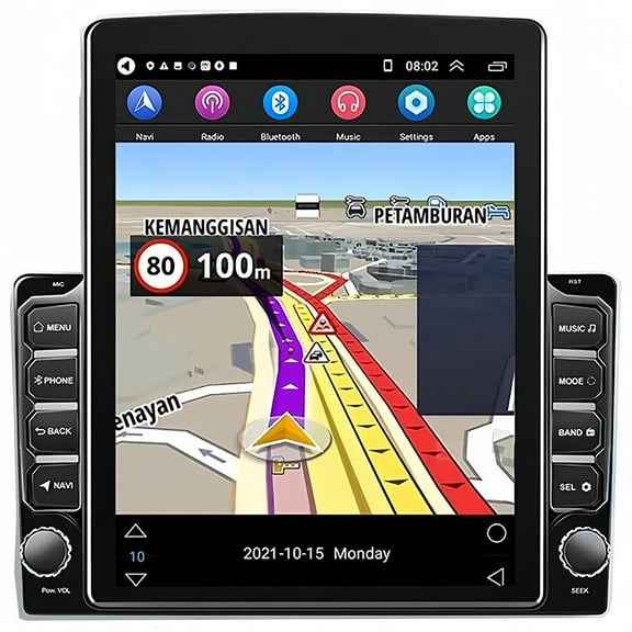 Guwzn Universal Car Stereo Radio 9.7" Touchscreen 2+32G Vehicle GPS Navigation Wireless CarPlay Android Auto