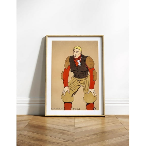 Guy Apartment Decor, Masculine Wall Art, Home For Him, Vintage Sports Wall Art, Football Wall Art, Mens Wall Art, Boys Room Decor UNFRAMED Poster, 8x12