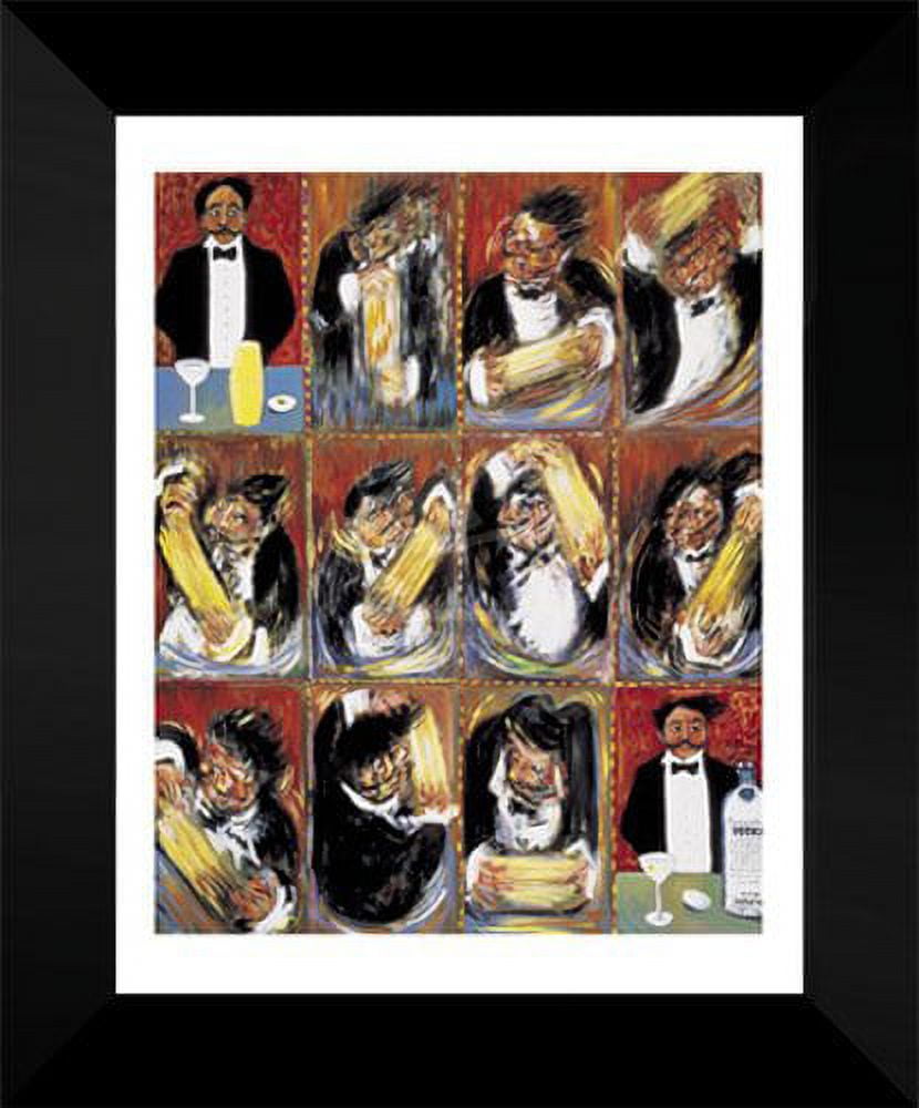 Guy Buffet Framed Art Print 18x15 "Martini Yes"