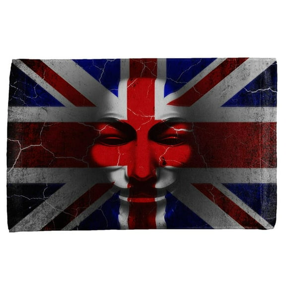 Guy Fawkes Day Union Jack Distressed British Flag Mask All Over Hand Towel