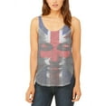 thumbnail image 1 of Guy Fawkes Day Union Jack Distressed British Flag Mask Juniors Flowy Side Slit Tank Top Multi X-LG, 1 of 2