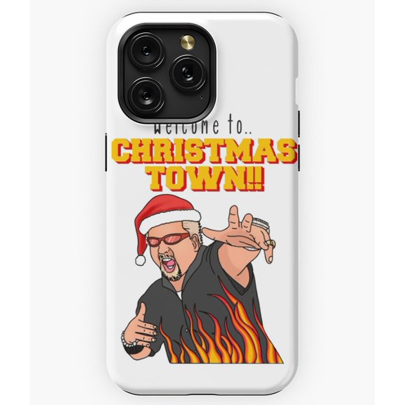 Guy Fieri Christmas Town Funny Holiday G5946 Phone Case for iPhone17 16 15 14 13 12 11 Pro Max