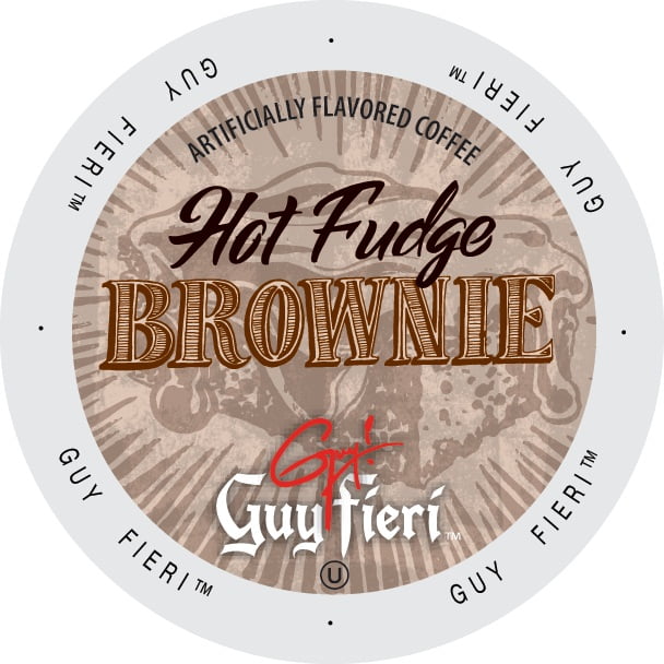 Guy Fieri Coffee Hot Fudge Brownie, Single Serve Cup Portion Pack for