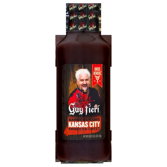 Guy Fieri Kansas City Smoky & Sweet Barbecue Sauce, 19 oz
