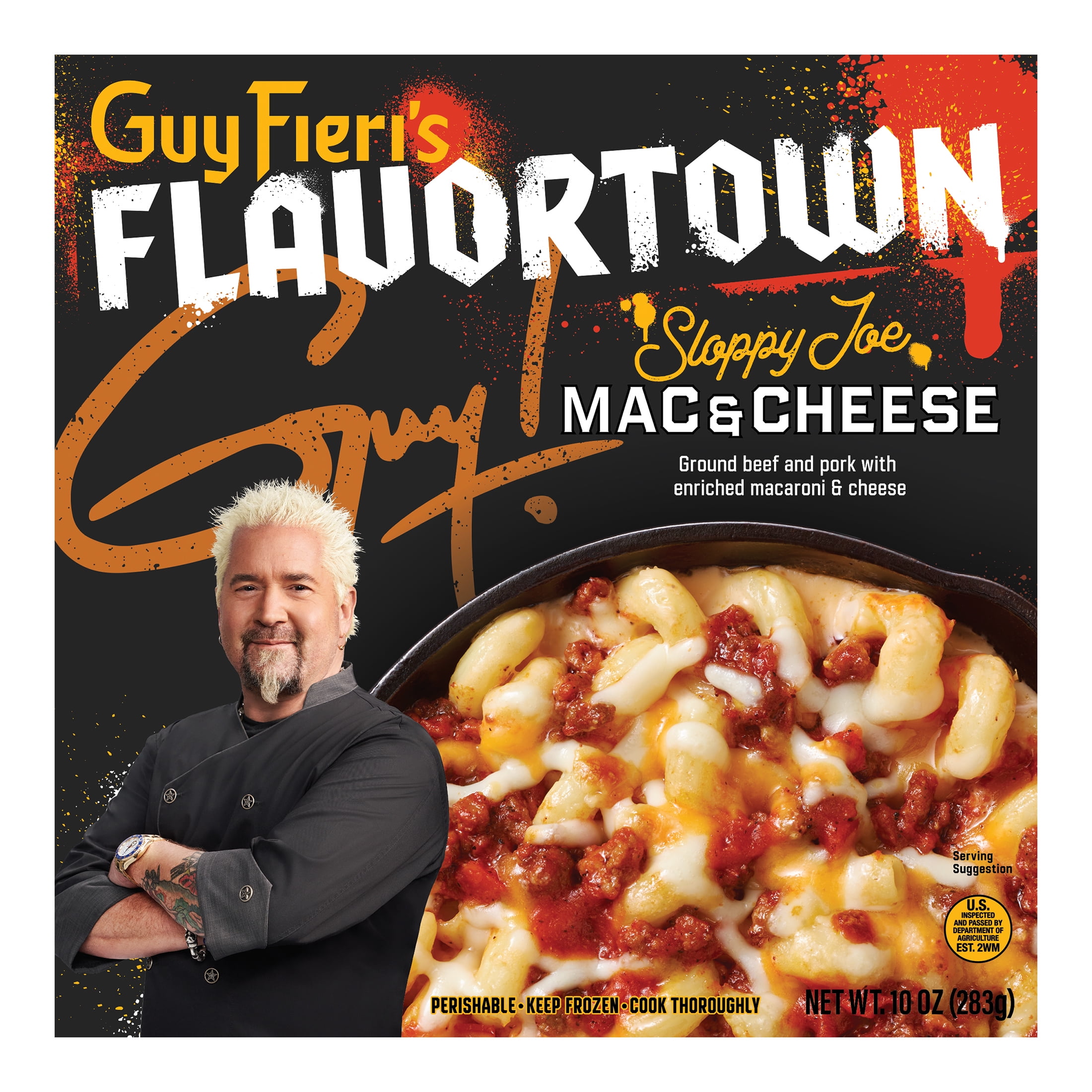 Guy Fieri Sloppy Joe Mac & Cheese, Frozen Meals, 10oz