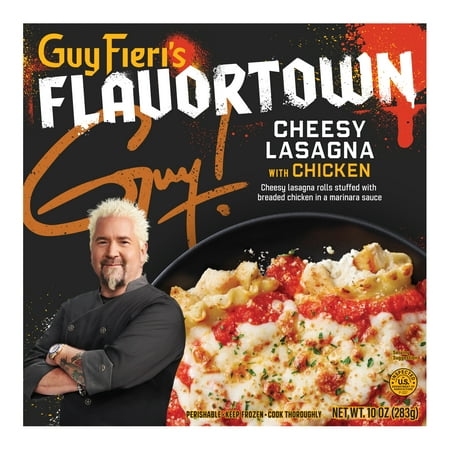 Guy Fieri's Flavortown Cheesy Chicken Lasagna Rollups with Marinara Sauce 10 oz (Frozen)