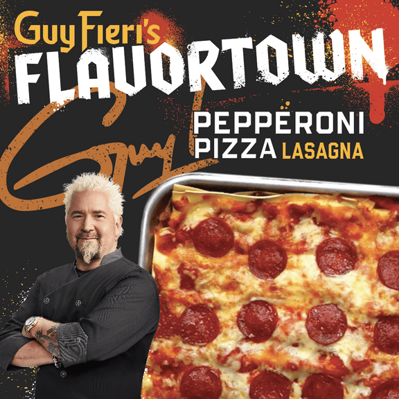 Guy Fieri's Flavortown Cheesy Lasagna with Pepperoni, Frozen Meals, 10.4 oz