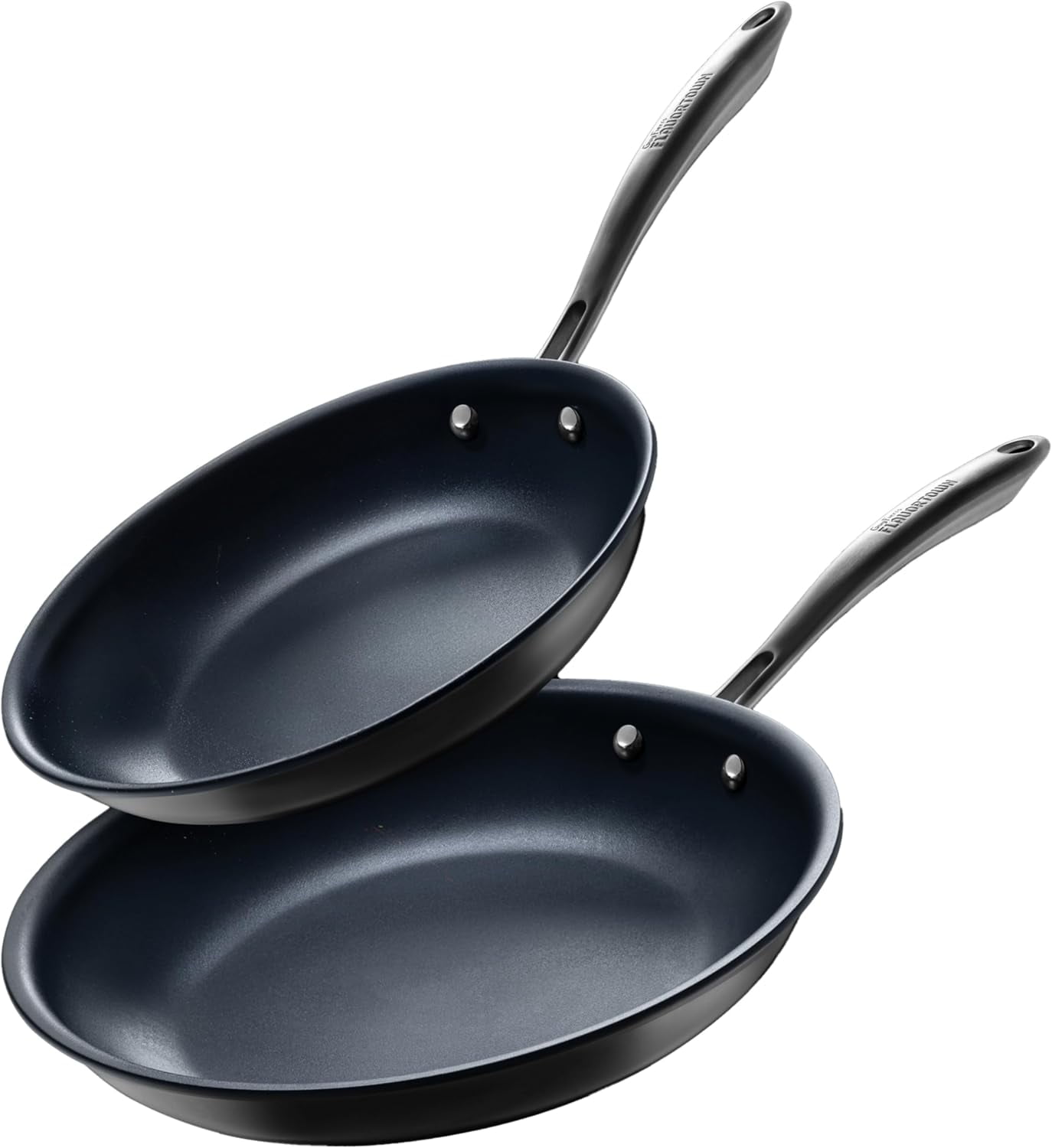 Guy Fieri's Flavortown Laser Titanium 2 Pcs Fry Pan Set 8.5" and 10