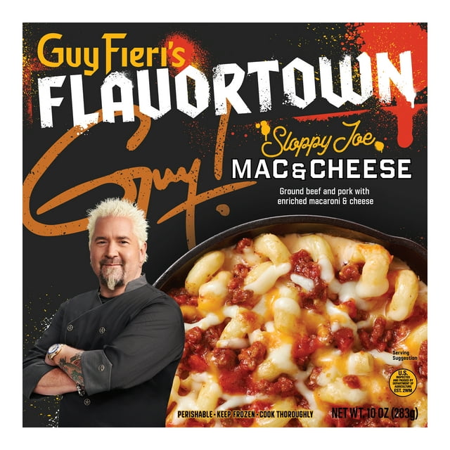 Guy Fieri's Flavortown Sloppy Joe Mac & Cheese, Frozen Meals, 10 oz ...