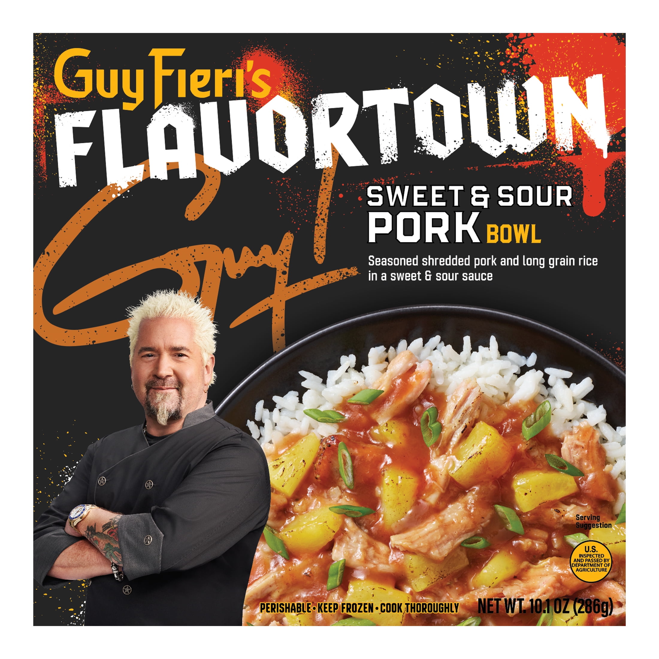 Guy Fieri's Flavortown Sweet and Sour Pork, Frozen Meals, 10.1 oz