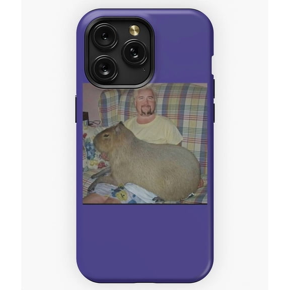 Guy Fieri with Capybara Funny Animal G5977 Phone Case for iPhone17 16 15 14 13 12 11 Pro Max