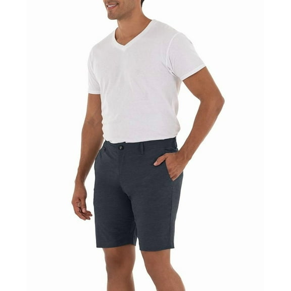 Guy Harvey MOONLIT OCEAN Men's 4-Way Stretch UPF 50 9" Hybrid Shorts, US 30