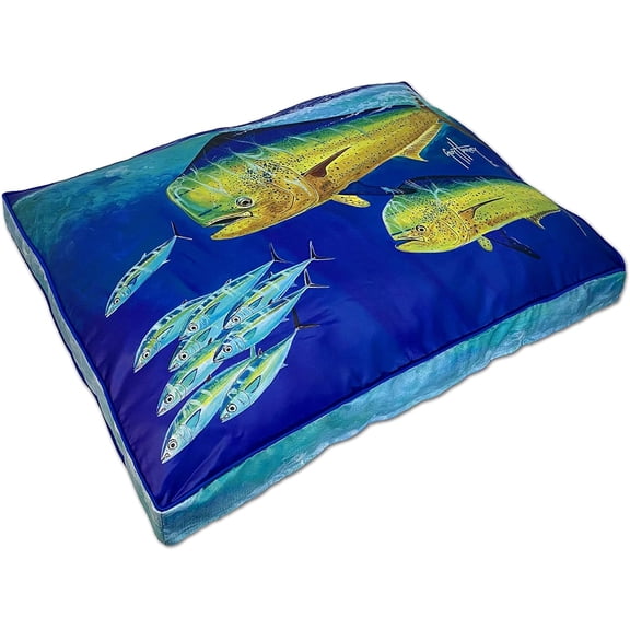 Guy Harvey Mahi Pet Bed (S/M: 34" X 26")