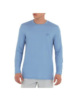Heavy Hauler Fishing Gear logo Fishing long sleeve shirt–Blue