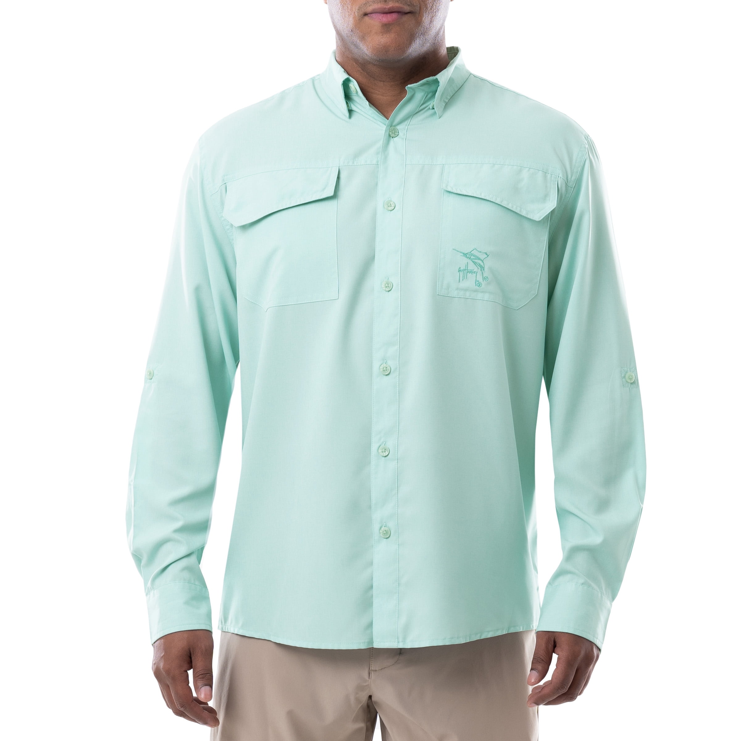Guy Harvey Men's Long Sleeve Performance Fishing Shirt - Plume 2X Large
