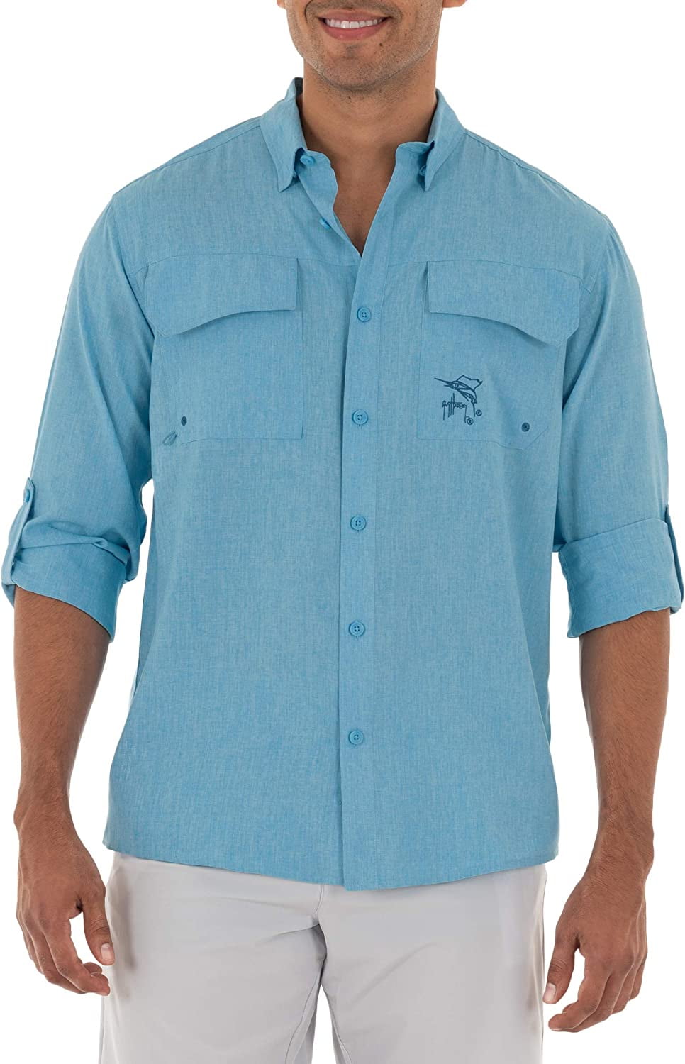 Huk Youth Icon X Refraction Camo Storm Small Long Sleeve Fishing Shirt