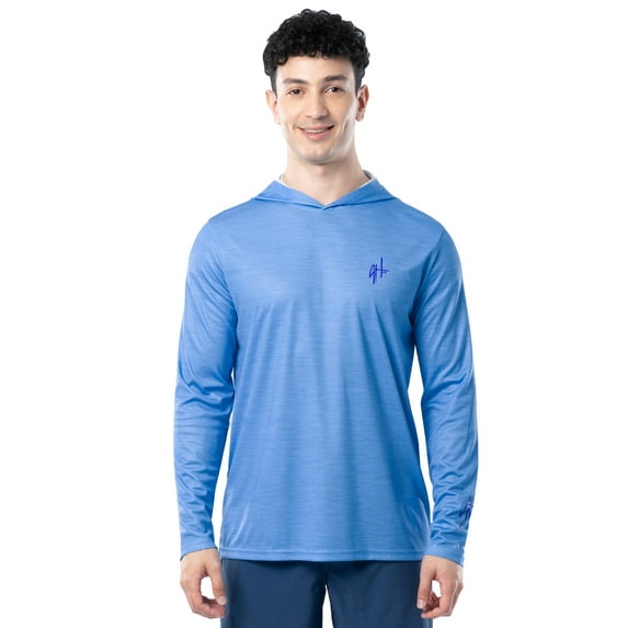 Guy Harvey Men's Long Sleeve Performance Hoodie, Size M-2XL