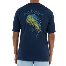 Guy Harvey Men's Scribble Mahi Short Sleeve Navy T-Shirt