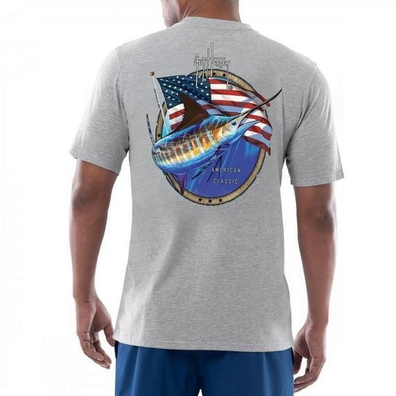 Guy Harvey Men's Short Sleeve 100% Cotton Pocket Tee Shirt