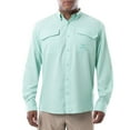 thumbnail image 1 of Guy Harvey Mens Long Sleeve Button Down Fishing Shirt Mint Green Medium, 1 of 4