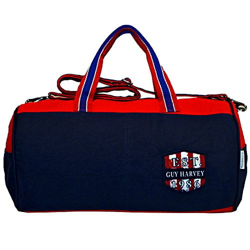 Guy Harvey Men's Navy Overnight Duffle Go Bag - Durable Travel Weekender Bag with Shoulder Strap, Spacious Carry-On for Gym, Trips & Outdoor Adventures