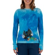 Guy Harvey Womens Porpoise with French Angels Long Sleeve Sun Protection Top X-Large
