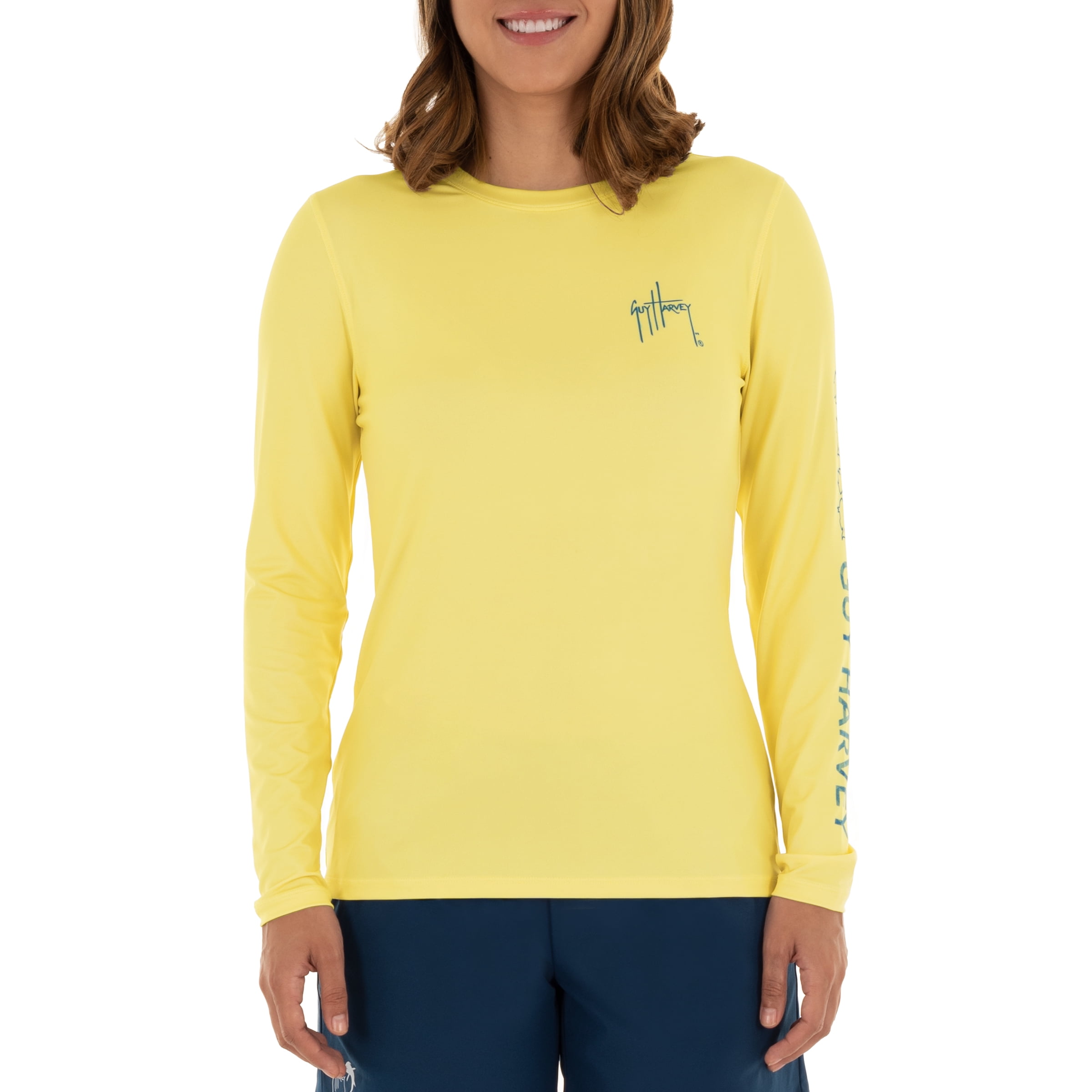 Guy Harvey Women's Solid Long Sleeve Sun Protection Top XX-Large