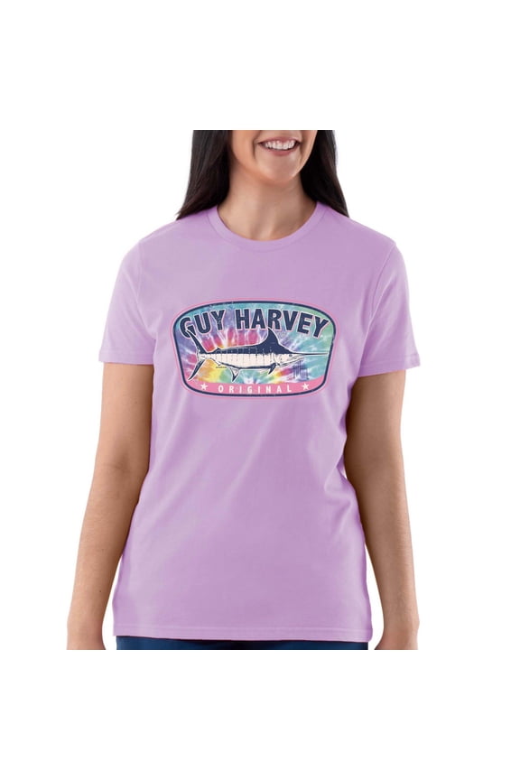 Womens Marlin Crew Neck T-Shirt Medium Purple