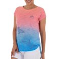 thumbnail image 1 of Guy Harvey Womens Ombre Dolphin Short Sleeve Small Pink, 1 of 3