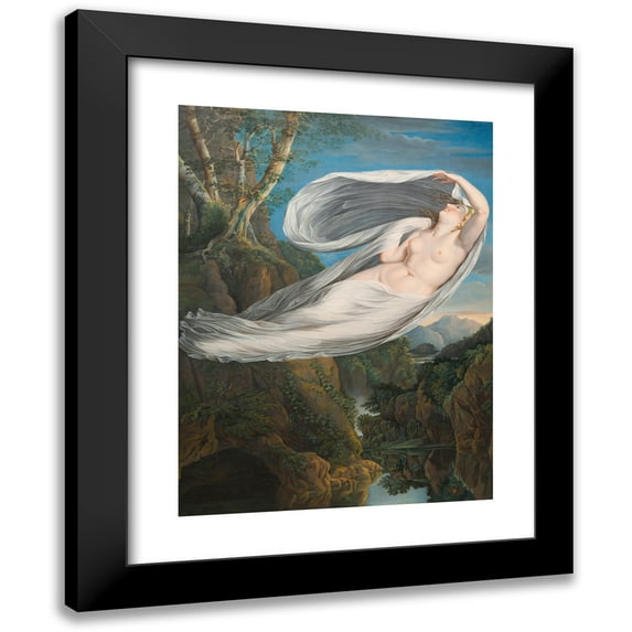 Guy Head 19x24 Black Modern Framed Museum Art Print Titled - Echo Flying from Narcissus (1795-1798)