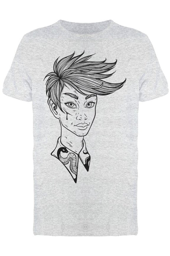 Guy In Manga Style Tee Men's -Image by Shutterstock