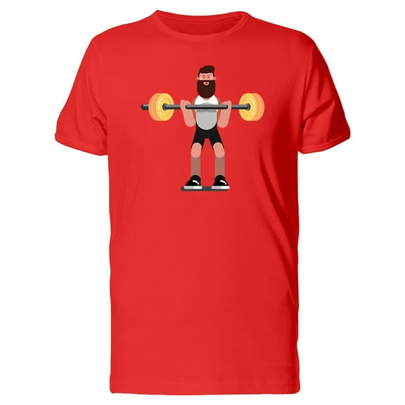 Guy Lifting Doodle T-Shirt Men -Image by Shutterstock, Male Medium