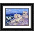 thumbnail image 1 of Guy Rose 2x Matted 24x20 Black Ornate Framed Art Print 'Rocks Point Reamer', 1 of 2