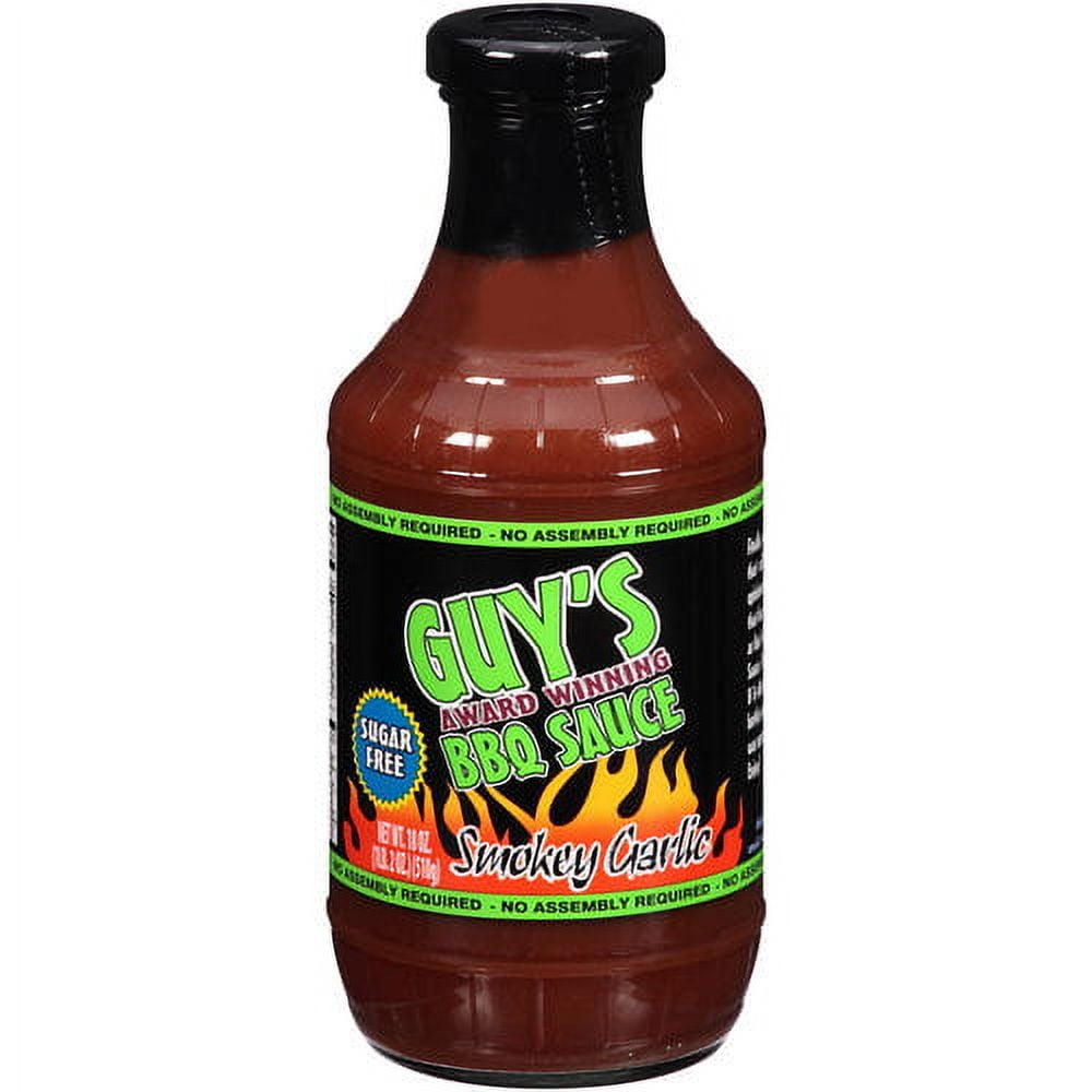 Guy's Award Winning Sugar Free BBQ Sauce 18 oz (Smokey Garlic