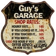 thumbnail image 1 of Guy's Garage Shop Rates Sign Gift 8x12 Metal Sign 211110019255, 1 of 1