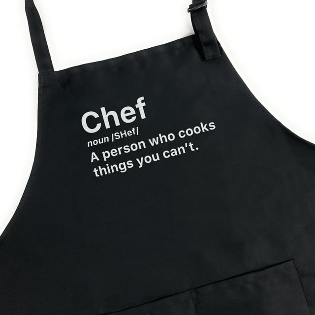 GuyAprons Chef Definition Apron, Funny Apron for Men, BBQ Grill Apron