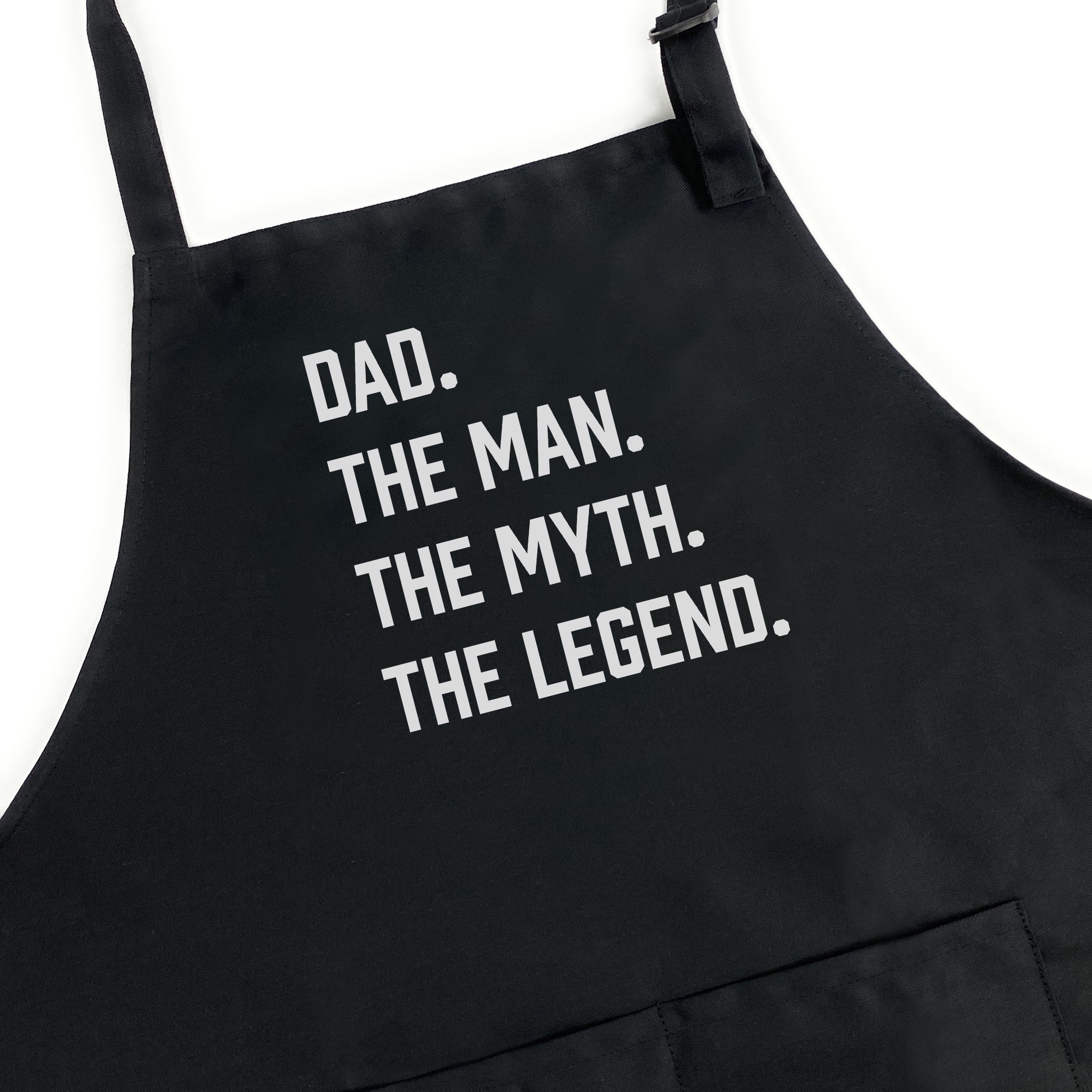 GuyAprons Dad The Man The Myth The Legend Apron, Funny Apron for Men, BBQ Grill Apron, Funny Apron for Dad