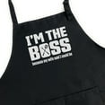 thumbnail image 1 of GuyAprons I'm The Boss Apron, Funny Apron for Men, BBQ Grill Apron, Funny Apron for Dad, 1 of 5