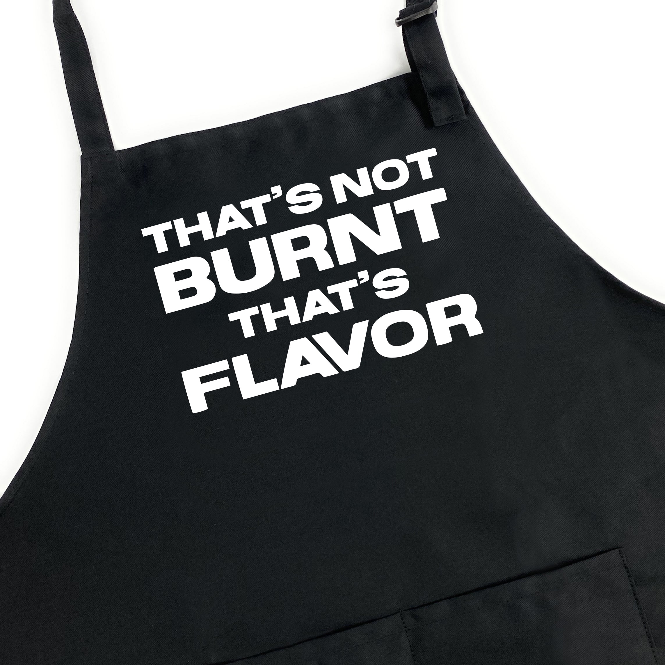 GuyAprons That's Not Burnt That's Flavor Apron, Funny Apron for Men, BBQ Grill Apron, Funny Apron for Dad
