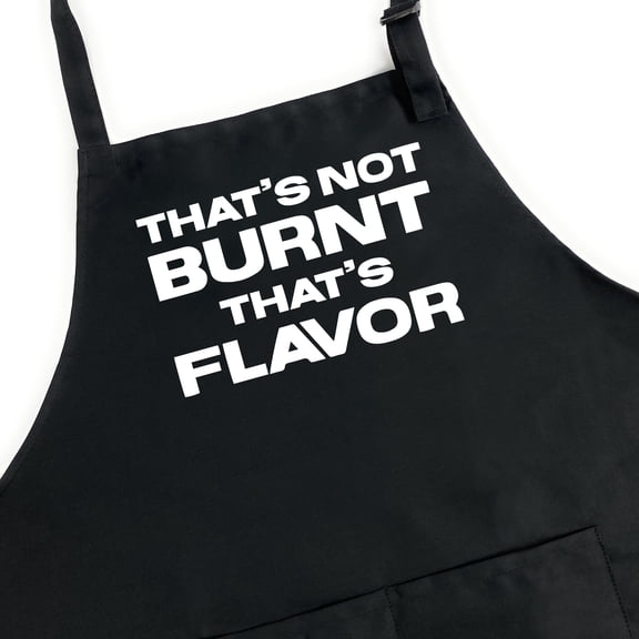 GuyAprons That's Not Burnt That's Flavor Apron, Funny Apron for Men, BBQ Grill Apron, Funny Apron for Dad
