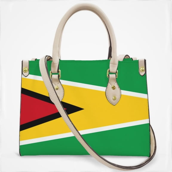 Guyana Flag Cross Body Bags For Women Small Leather Female Handbags Fashion Top-Handle Totes