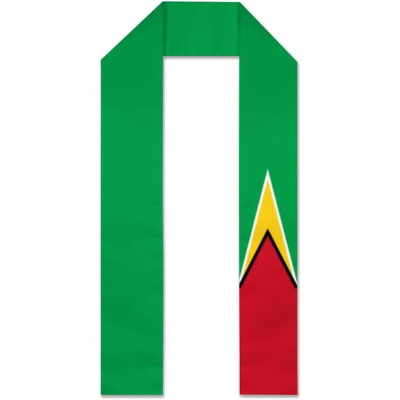 Guyana Flag Graduation Stole Graduate Shawl Sash Scraf Gift For Abroad Student International Study (Square)