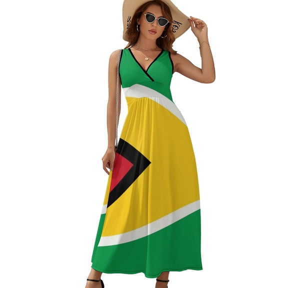 Guyana Flag Sleeveless Dress Summer Women Clothes Dress for Pregnant Women Dresses