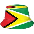 thumbnail image 1 of Guyana Flag Sun Cap Unisex Bucket Hats,Packable Fisherman Hats Outdoor Summer Travel Hiking Beach Caps for Men Women, 1 of 5