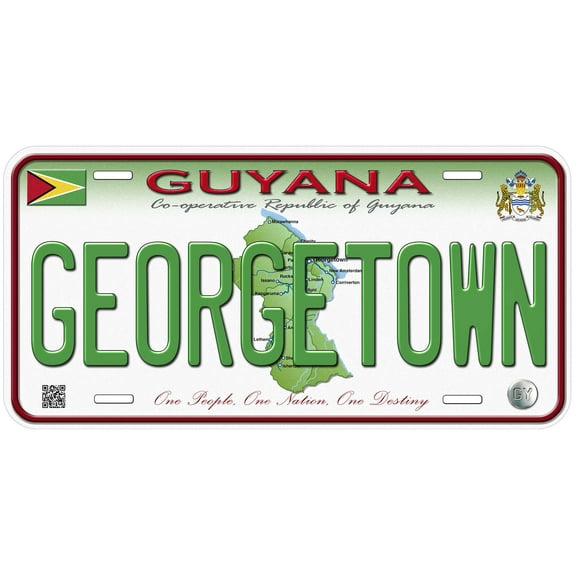 Guyana Georgetown Custom Novelty Car License Plate